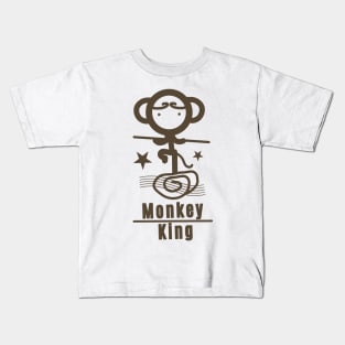 Monkey King - Brown Kids T-Shirt